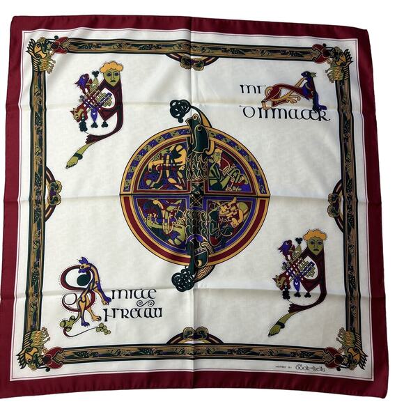 The Book Of Kelly’s Celtic Art Irish Scarf-26”Square - Picture 2 of 7